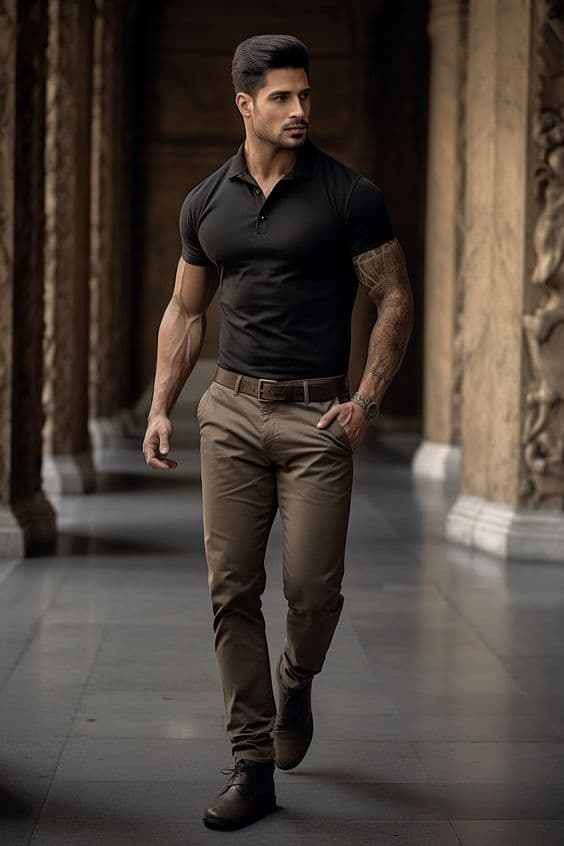 Sebevědomý muž vyzařující sílu a klid